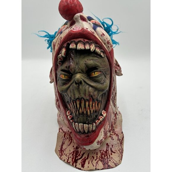 2011 Coulrophobia Demonic Clown Mask Killer Clown Scary Horror Halloween Cosplay - Picture 1 of 12